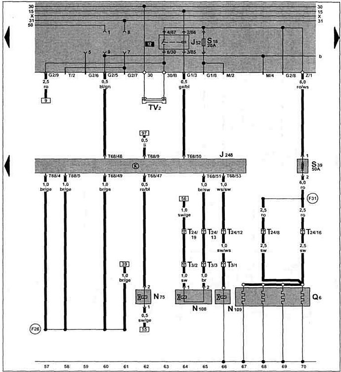 Свечи накаливания, клапан отсечки топлива, клапан начала впрыска (с 12. ...