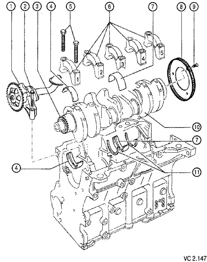 Установка передней крышки блока цилиндров (Бензиновые двигатели 1.6 л ...