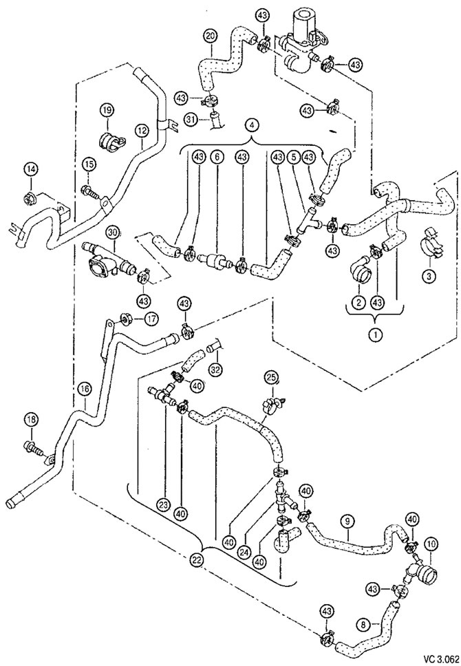 Система охлаждения дизельных двигателей 1,9 л BJB с автономным ...
