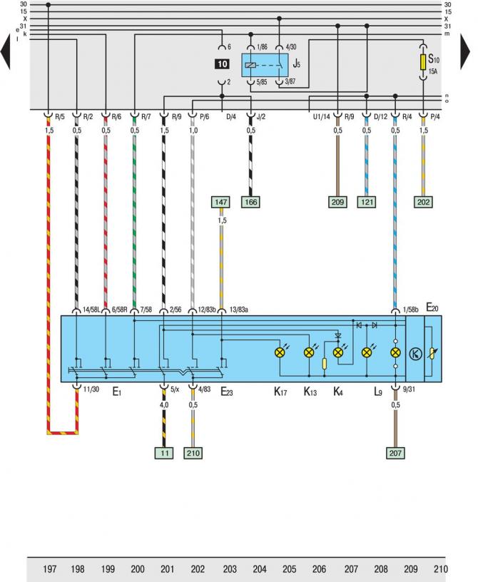 Wiring diagrams for Volkswagen Sharan with turbodiesel (Electrical