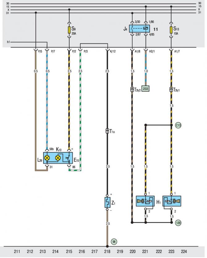 Обогрев заднего стекла и звуковой сигнал (Электрооборудование ...