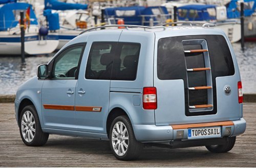 Яхтмобиль VW Caddy Topos Sail — концептуальная разработка Фольксвагена, а не сторонних стилистов.