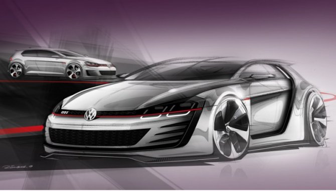 Нарисовал концепт-кар Golf Design Vision GTI главный дизайнер Фольксвагена Клаус Бишоф, но за всё…