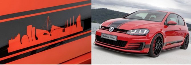 Шоу-кар Wolfsburg Edition окрашен в красный колер Absolute с полосками Negro Magico.…