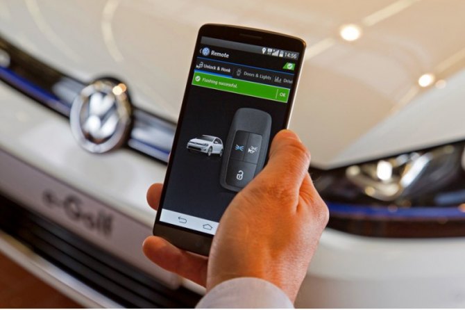 Электрокар e-Golf с американского рынка уже сейчас можно найти на карте, заставить мигать…