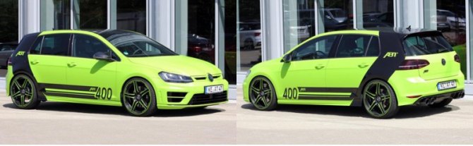 Внешне ABT Golf R гораздо ближе к исходной «эрке», да и по технике ушел недалеко. Тут появились…