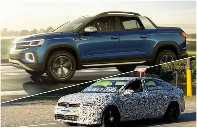 Volkswagen тестирует новейший пикап: его спрятали в кузове седана Virtus