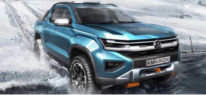 Марка Volkswagen впервые показала салон пикапа Volkswagen Amarok нового поколения