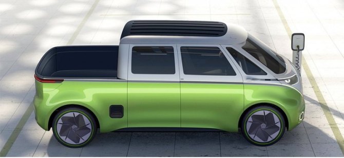 Компания Volkswagen показала раннюю концепцию ID.Buzz в кузове пикап
