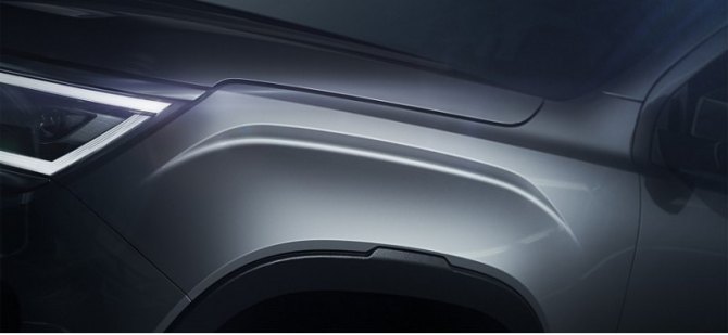 Volkswagen Amarok 2023 года на новом тизере показывает часть кузова перед дебютом 7 июля 2022 года