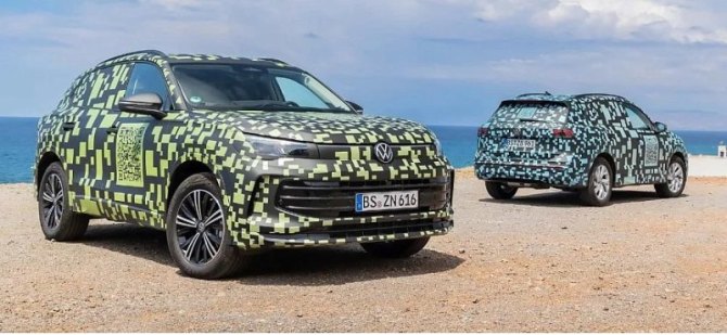 Компания Volkswagen поделилась первыми фотоснимками кроссовера Volkswagen Tiguan нового поколения