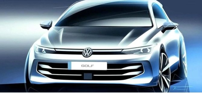 Эскизы обновленного Volkswagen Golf 2025 намекают на скорое появление