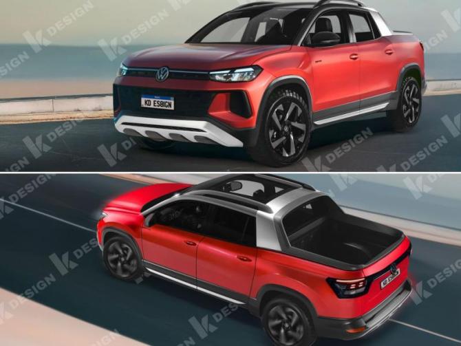 Рендеры нового пикапа Volkswagen (Клебер Сильва, KdesignAG)
