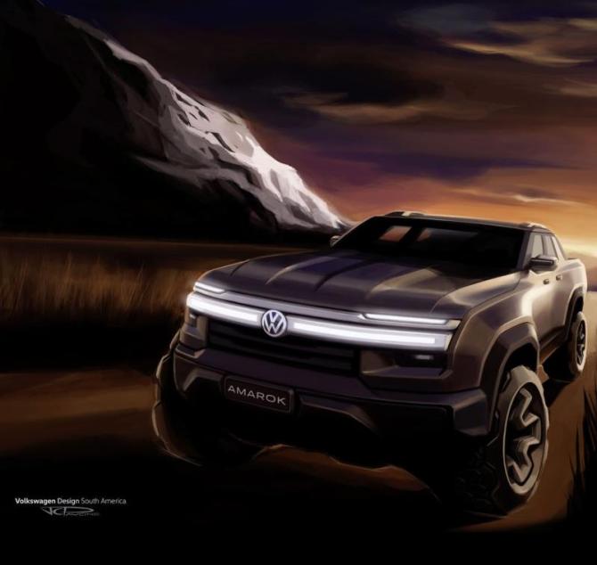 Официальный тизер альтернативного Volkswagen Amarok