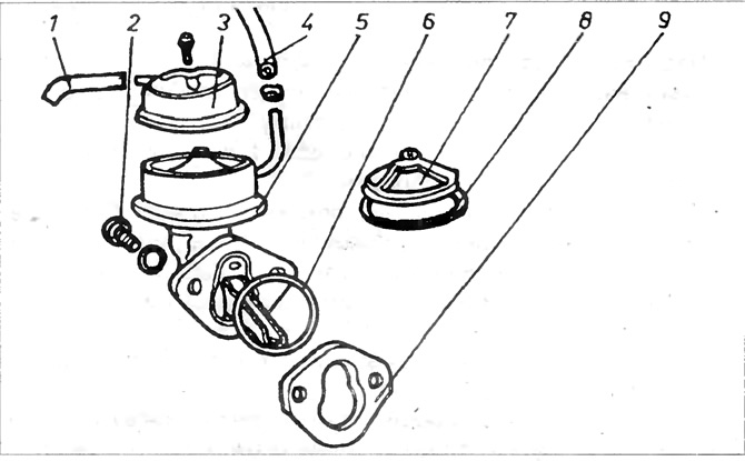 Kresba 3.4. Palivové čerpadlo - motory 1,6 a 1,8 l