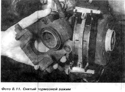 1 - засцярога; 2 - якая фіксуе зашчапка; 3 - які фіксуе ніт; 4 - рама заціску; 5 - якая фіксуе…