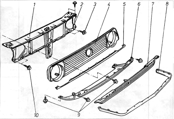 Как снять радиатор гольф 2 Volkswagen Golf 1984-1993: Front end (Body / Body and equipment) VWmanual.ru