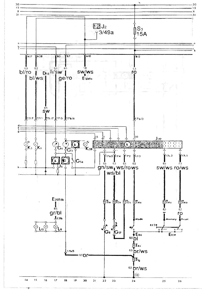 S-36 Wiring diagram of the multifunctional indicator. Models 1.8.