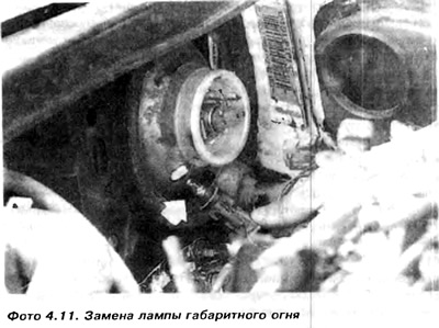 2. Зняць лямпы габарытнага агню (фота 4.11).