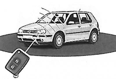 The radio transmitter with battery is located in the head of the car key. The radio receiver is…