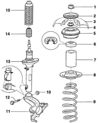 Front suspension shock absorber