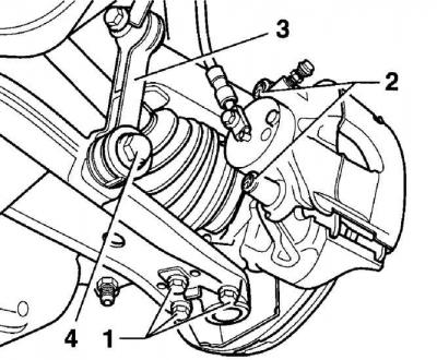 Lower part of the front suspension