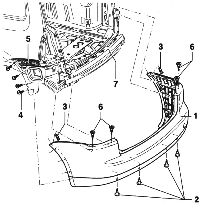 Как снять бампер видео Volkswagen Golf 2003-2008: Rear bumper - removal and installation (Body / Exteri
