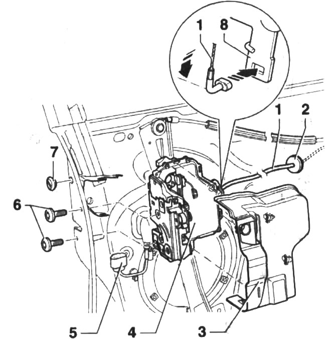 Как снять заднюю дверь гольф 5 Volkswagen Golf 2003-2008: Door lock and outer door handle bracket - removal and