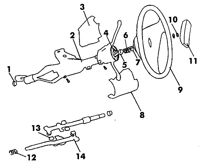 Volkswagen Golf 1984-1993: Знамена двухвальной рулевой колонки (Шасси ...