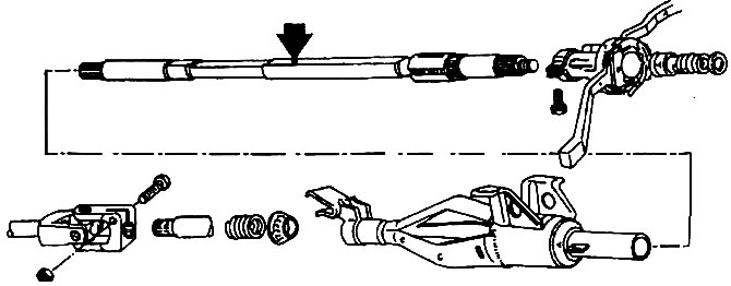 Figura 386. Coloana de directie cu un singur arbore, fabricata in iulie 1984.
