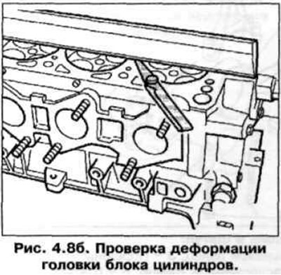 Checking the cylinder head deformation is shown in Fig. 4.8 b. The order of tightening the cylinder…