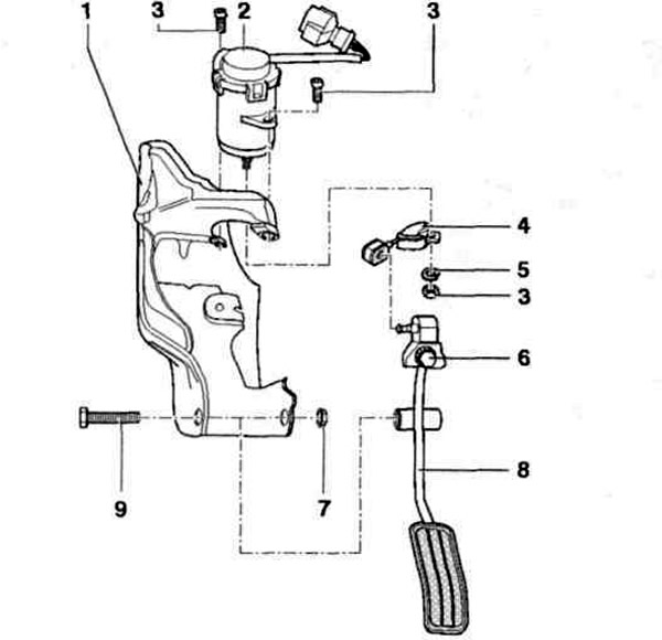 Рис. 7.34. Педаль акселератора: