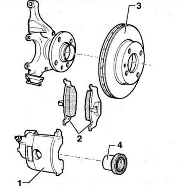 Рис. 11.7. Автомобили с тормозным суппортом VW II: