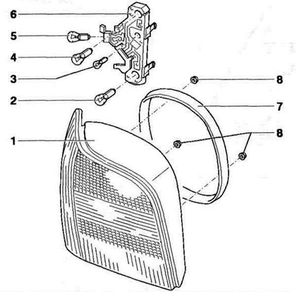 Рис. 12.23. Задний фонарь Polo Classic: