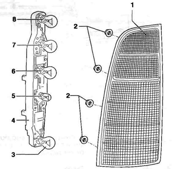 Рис. 12.24. Задний фонарь Polo Estate: