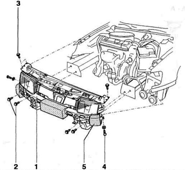 Рис. 13.1. Усилитель бампера с креплениями: