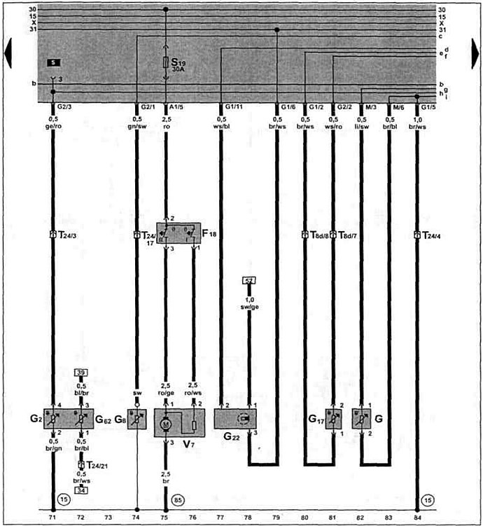 Датчик многофункционального индикатора, датчик скорости, датчик температуры охлаждающей жидкости,…