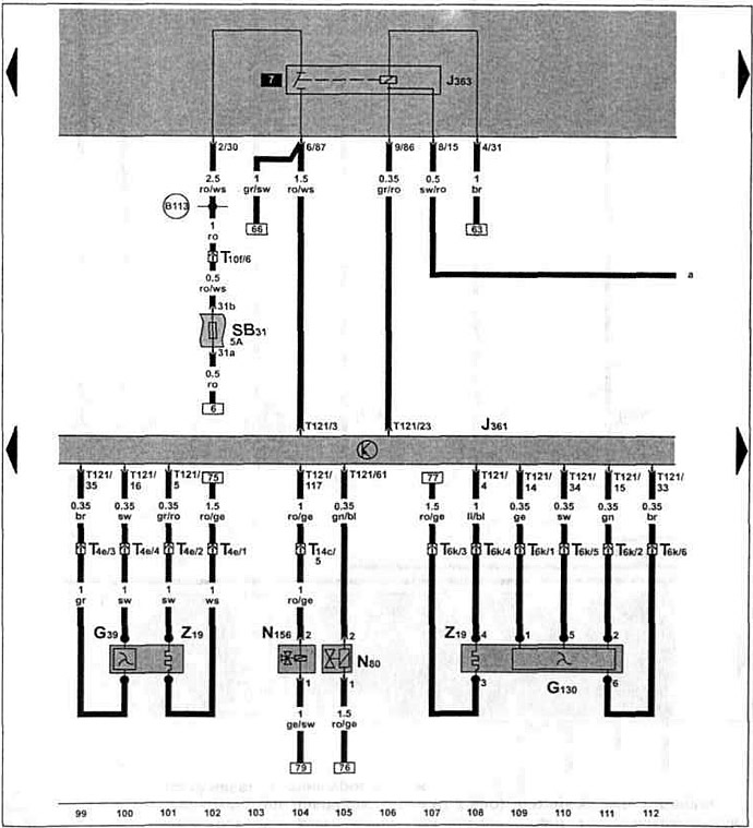 Volkswagen Polo 1995-2003: Датчик кислорода катализатора, подогрев ...