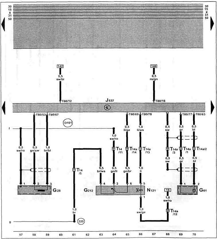Блок управления системой впрыска 4LV, датчик частоты вращения двигателя, датчик детонации I,…