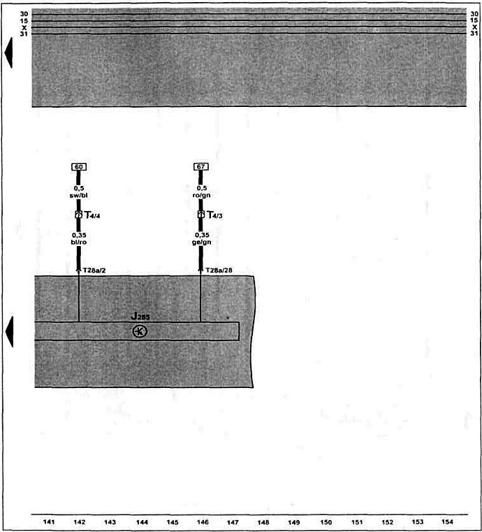 Control unit with indicator block in the instrument panel.