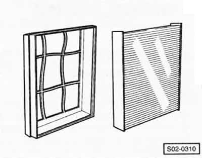 Сменный элемент фильтра тонкой очистки вместе с рамой вынуть из корпуса фильтра «стрелка».