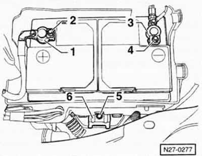 Если у аккумуляторной батареи имеется крышка, сжать сзади крышки пластины и откинуть крышку вперед.