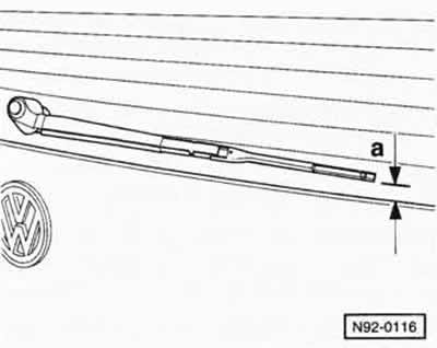 Move the windshield wiper lever to its original position. To do this, wet the window glass with…