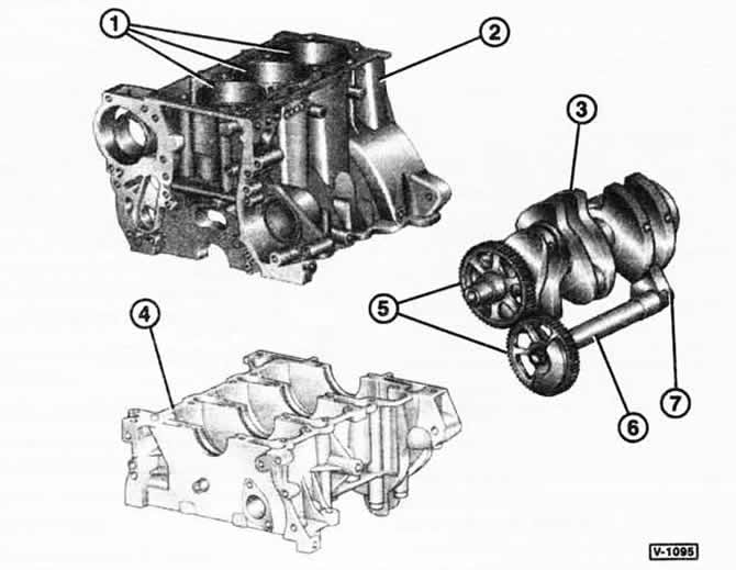 1 — втулки цилиндров из серого чугуна