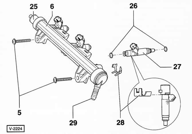 25 — штуцер для удаления воздуха