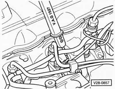 Disconnect the glow plug connectors.