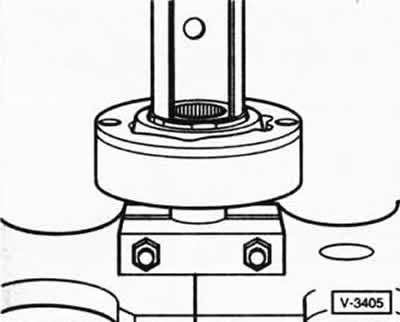 Inner constant velocity joint: place the disc spring «1» on the cardan shaft. The disc spring must…