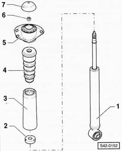 Как снять амортизатор на фольксваген поло Volkswagen Polo 2001-2009: Dismantling and assembling the shock absorber (Chassi