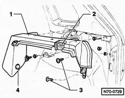 Отстранете задния панел на облицовката, вижте съответната глава по-долу.