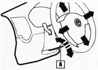 Рулевую колонку можно отрегулировать как по длине, так и по углу наклона.